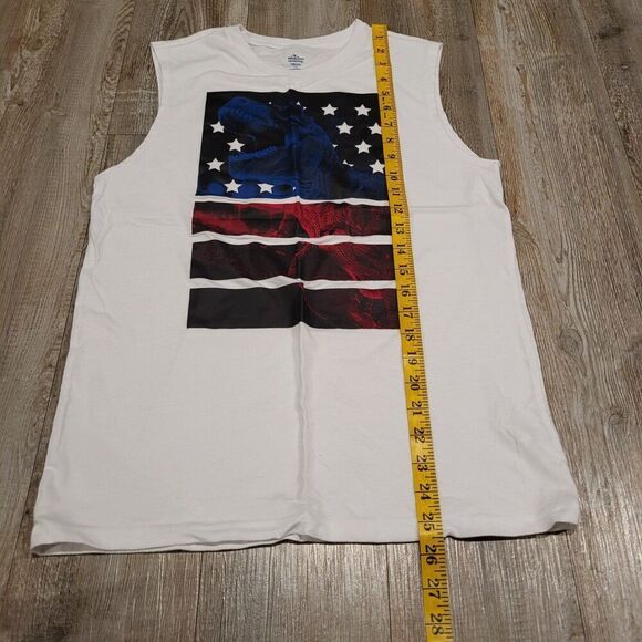 Celebrate Tyrannosaurus Rex Americana Fourth of July Tank Top Youth Size XXL 18 - Picture 5 of 5
